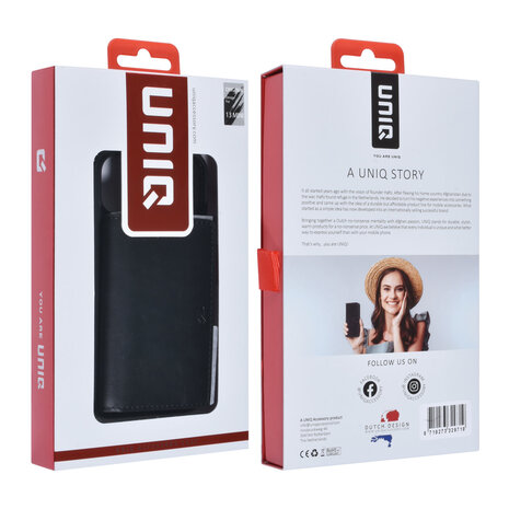 UNIQ Accessory UNIQ Accessory iPhone 13 Mini Backcover hoesje - met afneembare Pasjeshouder - Zwart UNIQ Accessory UNIQ Accessory iPhone 13 Mini Backcover hoesje - met afneembare Pasjeshouder - Zwart