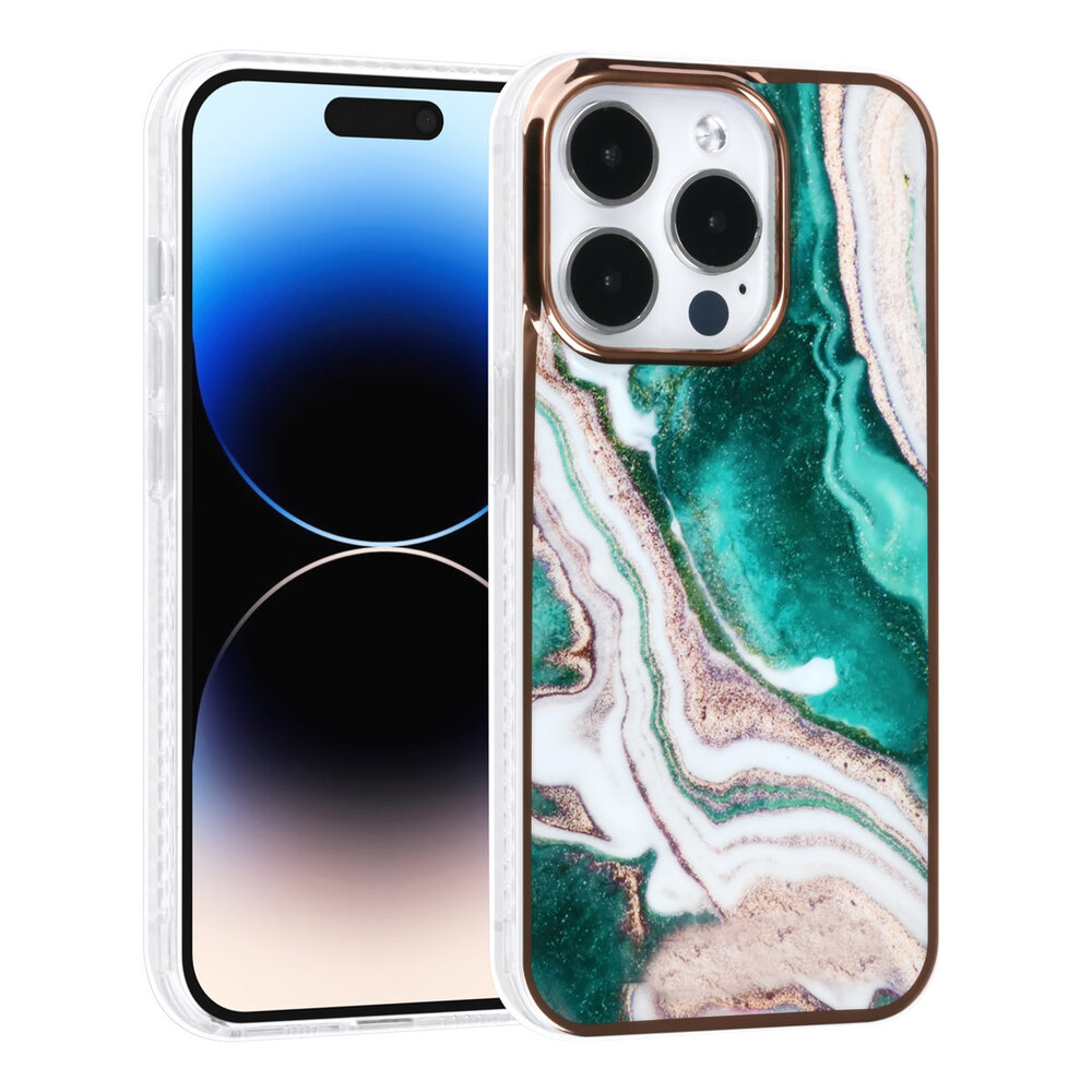 UNIQ Accessory UNIQ Accessory iPhone 14 Pro TPU Backcover - Marble Green UNIQ Accessory UNIQ Accessory iPhone 14 Pro TPU Backcover - Marble Green