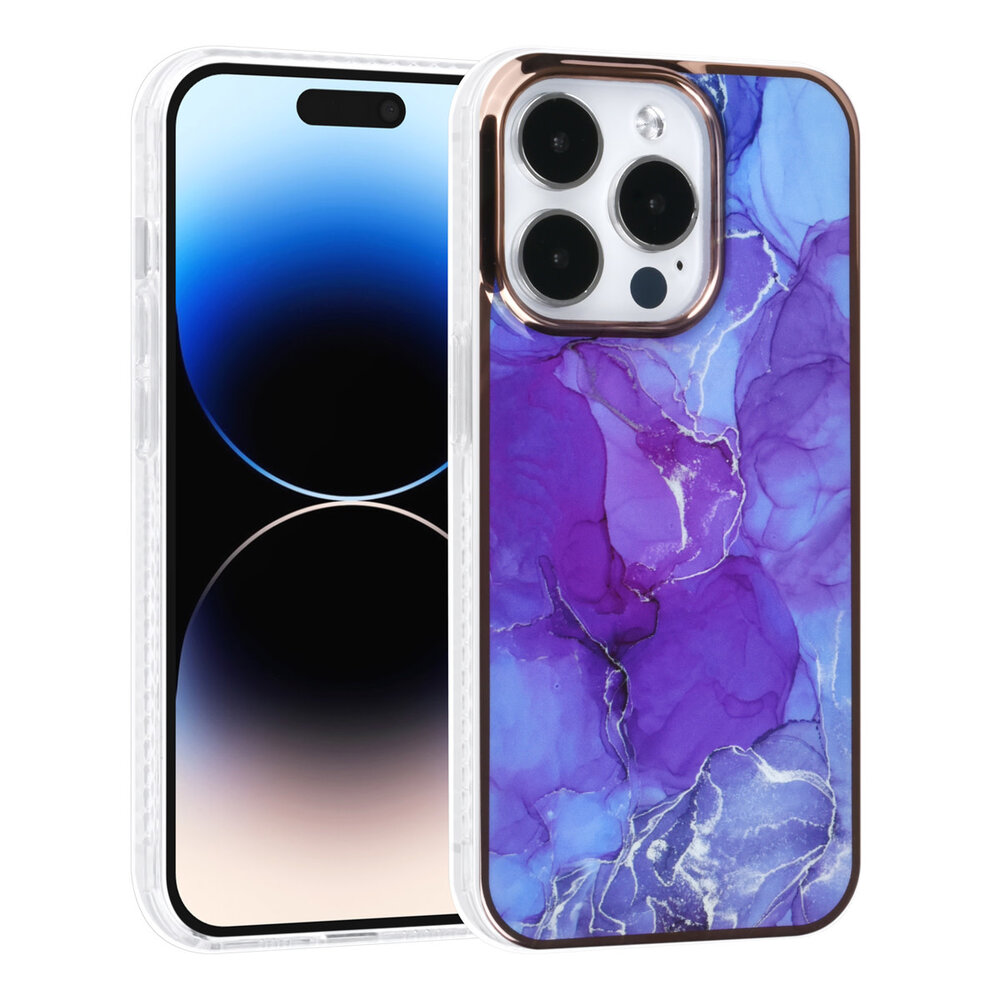 UNIQ Accessory UNIQ Accessory iPhone 14 Pro TPU Hülle - Marble Purple UNIQ Accessory UNIQ Accessory iPhone 14 Pro TPU Hülle - Marble Purple