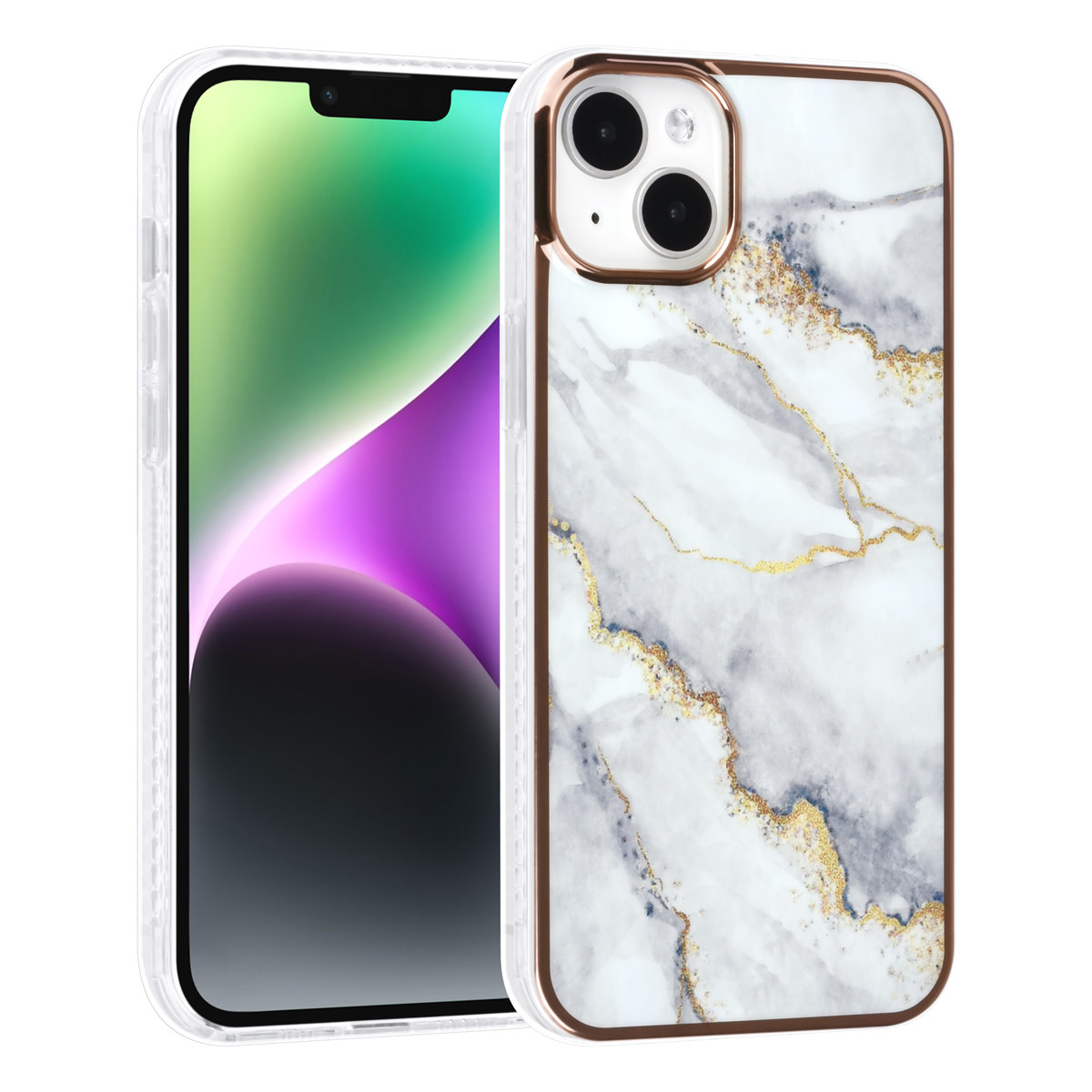 UNIQ Accessory UNIQ Accessory iPhone 14 & 15 Plus TPU Backcover - Marble White