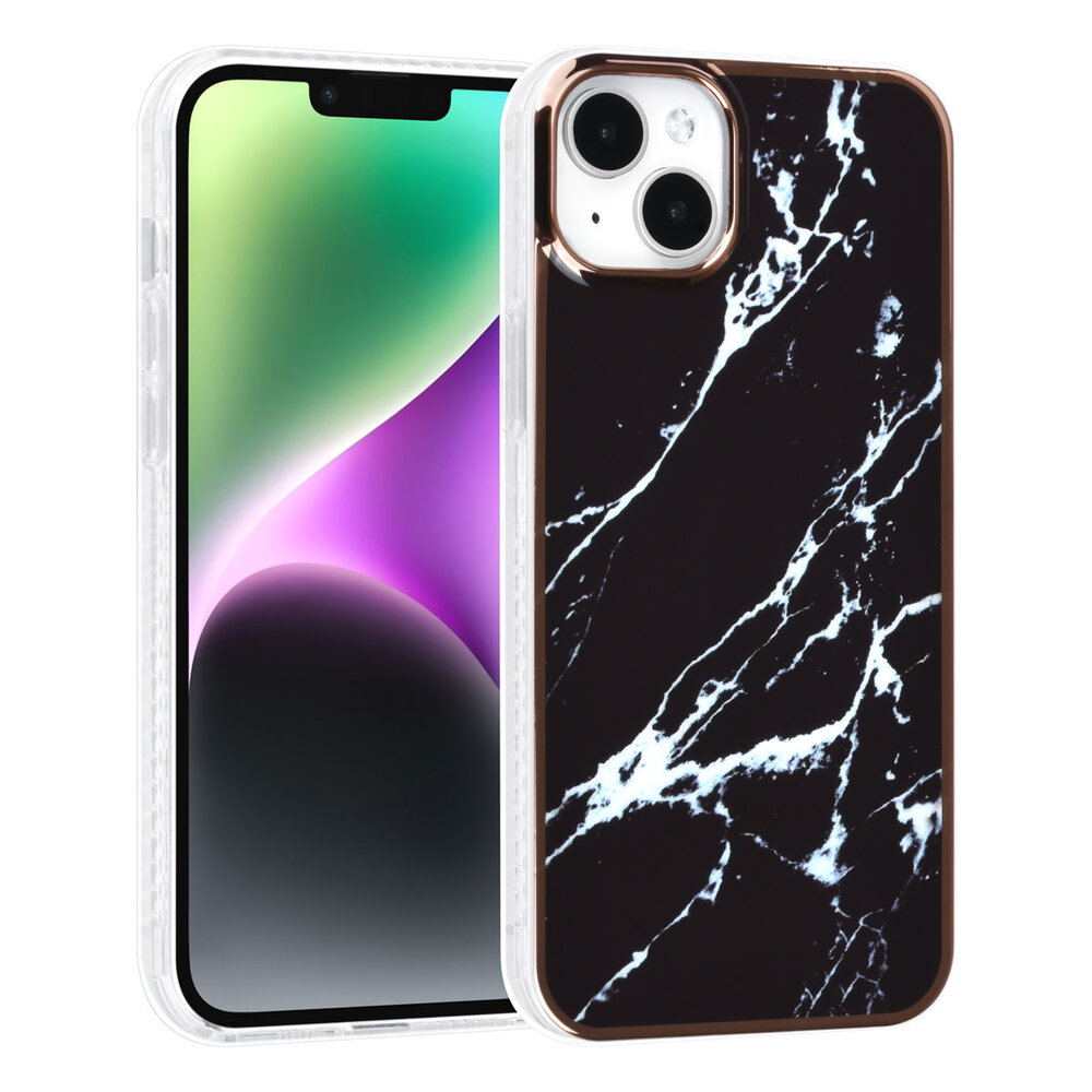 UNIQ Accessory UNIQ Accessory etui iPhone 14 & 15 Plus - Marble Black UNIQ Accessory UNIQ Accessory etui iPhone 14 & 15 Plus - Marble Black