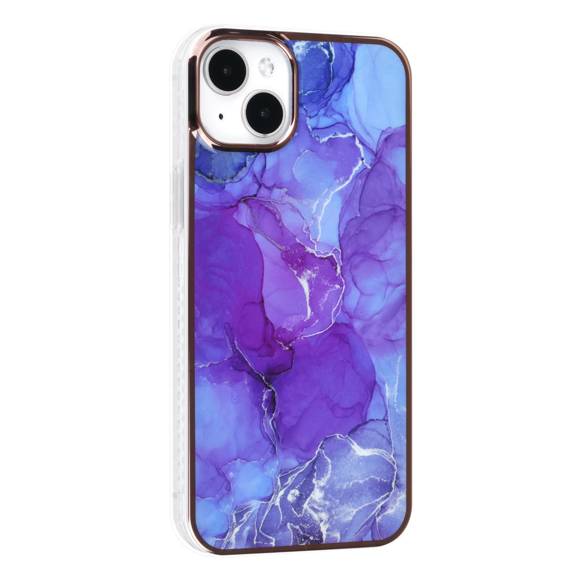 UNIQ Accessory UNIQ Accessory iPhone 14 & 15 Plus TPU Backcover - Marble Purple, foto 2 van 4