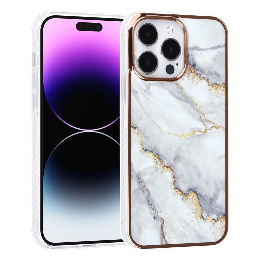 UNIQ Accessory UNIQ Accessory iPhone 14 Pro Max TPU Backcover - Marble White UNIQ Accessory UNIQ Accessory iPhone 14 Pro Max TPU Backcover - Marble White
