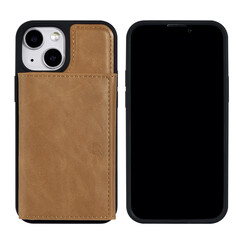 UNIQ Accessory iPhone 13 Mini Hardcase Backcover - with removable card holder - Light Brown
