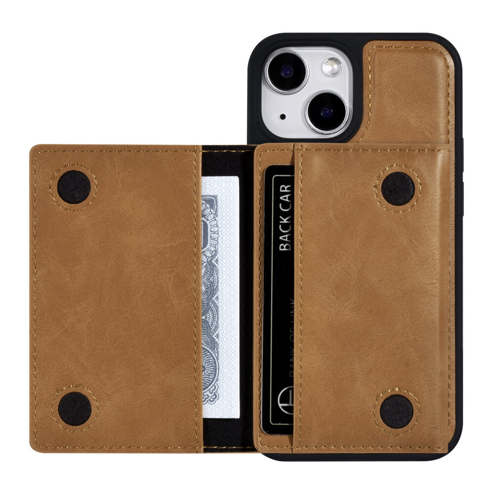 UNIQ Accessory UNIQ Accessory iPhone 13 Mini Backcover hoesje - met afneembare Pasjeshouder - LichtBruin UNIQ Accessory UNIQ Accessory iPhone 13 Mini Backcover hoesje - met afneembare Pasjeshouder - LichtBruin