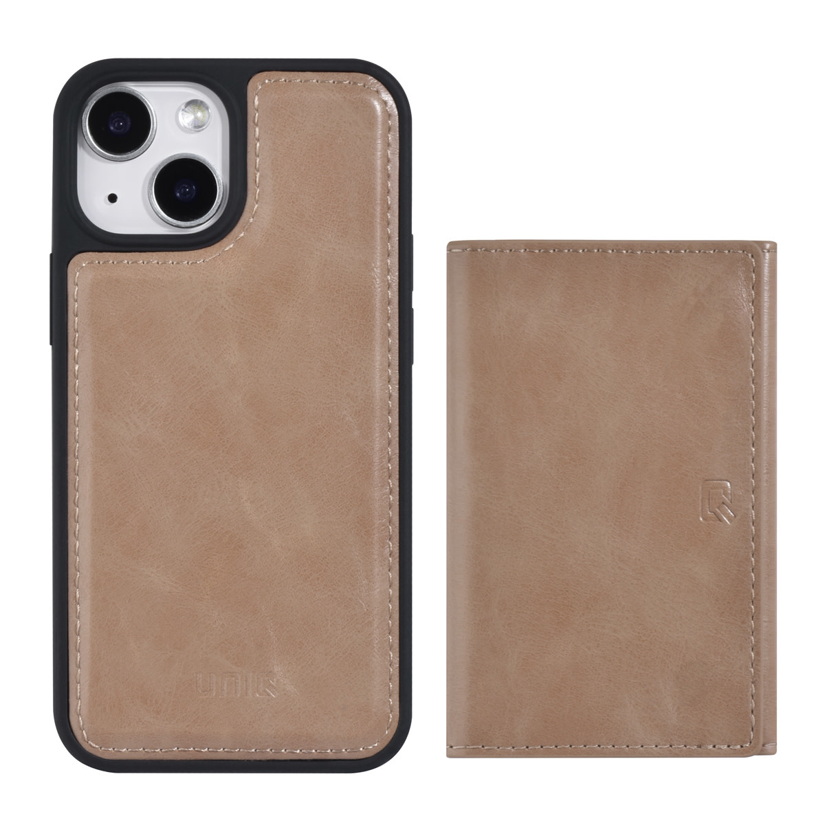 UNIQ Accessory UNIQ Accessory iPhone 13 Mini Backcover hoesje - met afneembare Pasjeshouder - Rose Gold, foto 4 van 5