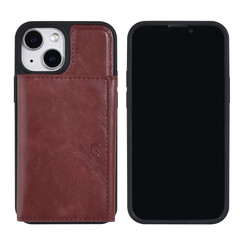 UNIQ Accessory iPhone 13 Mini Backcover hoesje - met afneembare Pasjeshouder - Rood
