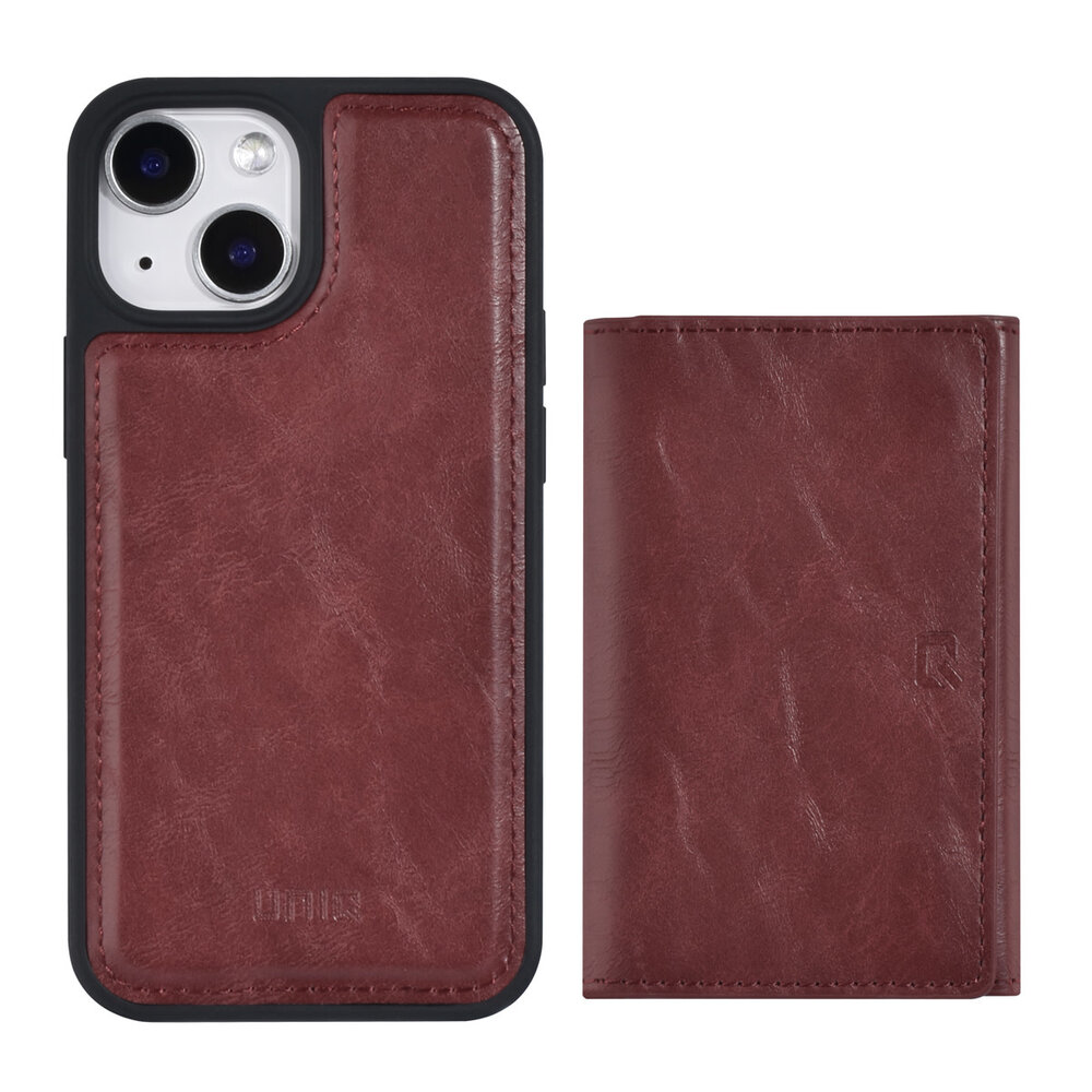 UNIQ Accessory UNIQ Accessory Étui iPhone 13 Mini- avec porte-carte amovible - Rouge UNIQ Accessory UNIQ Accessory Étui iPhone 13 Mini- avec porte-carte amovible - Rouge