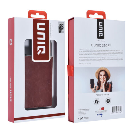 UNIQ Accessory UNIQ Accessory Étui iPhone 13 Mini- avec porte-carte amovible - Rouge UNIQ Accessory UNIQ Accessory Étui iPhone 13 Mini- avec porte-carte amovible - Rouge