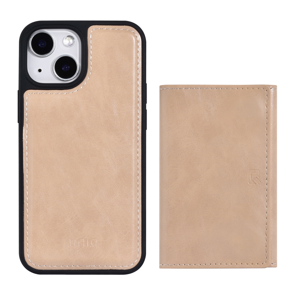 UNIQ Accessory UNIQ Accessory iPhone 13 Mini Backcover hoesje - met afneembare Pasjeshouder - Goud, foto 3 van 5