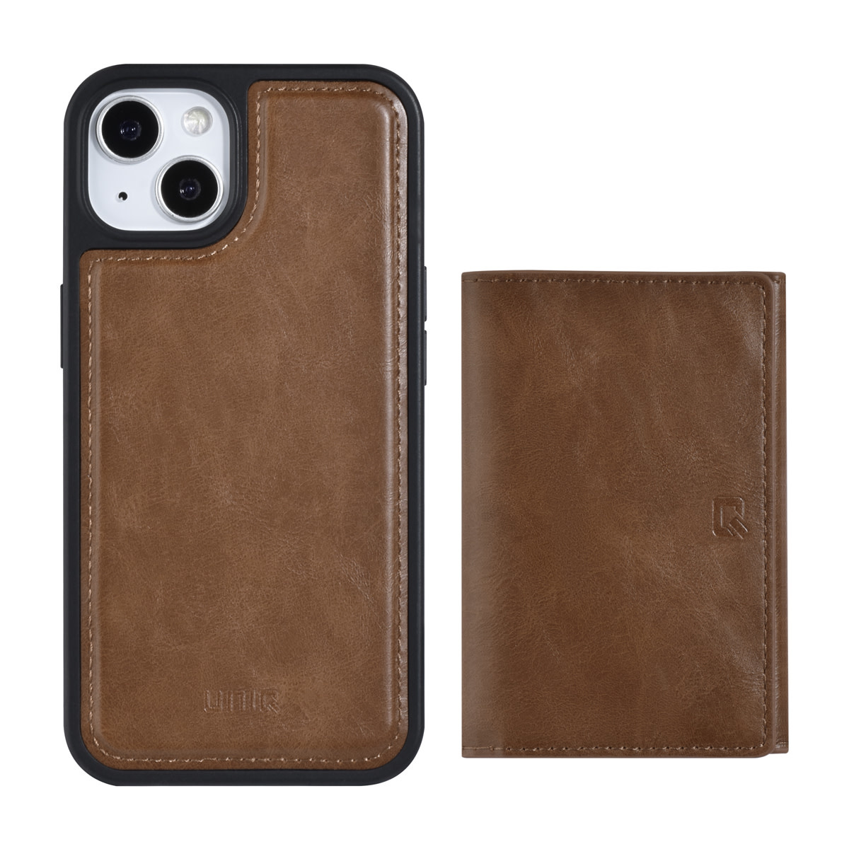UNIQ Accessory UNIQ Accessory iPhone 13 & 14 Backcover hoesje - met afneembare Pasjeshouder - DonkerBruin, foto 4 van 5