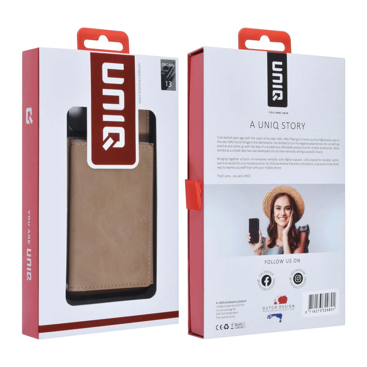 UNIQ Accessory UNIQ Accessory iPhone 13 & 14 Backcover hoesje - met afneembare Pasjeshouder - Rose Gold, foto 5 van 5