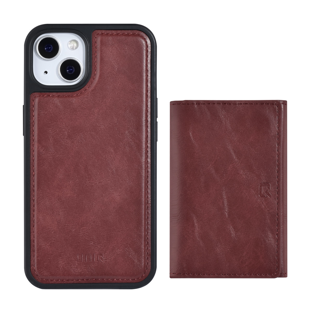 UNIQ Accessory UNIQ Accessory iPhone 13 & 14 Backcover hoesje - met afneembare Pasjeshouder - Rood, foto 3 van 5