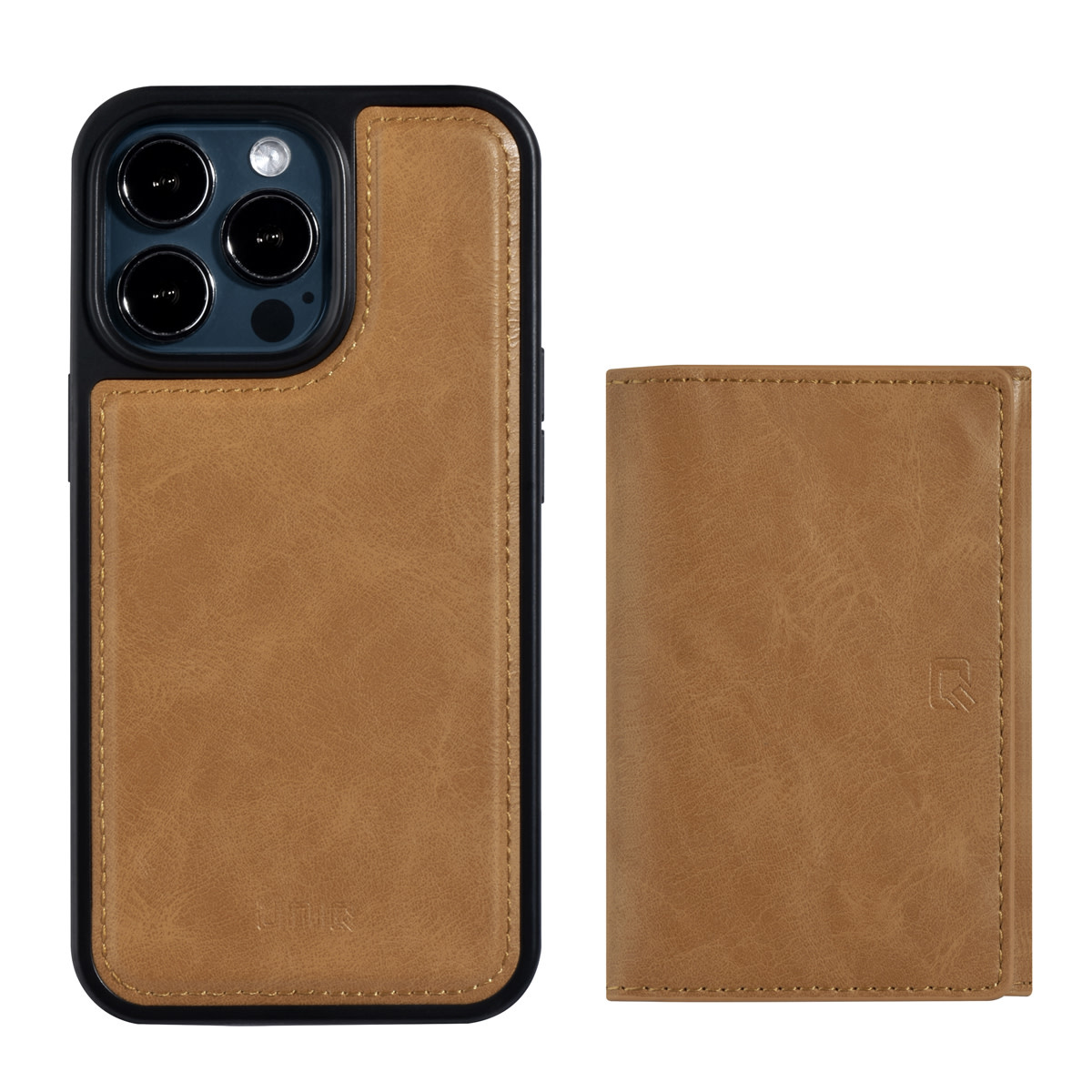 UNIQ Accessory UNIQ Accessory iPhone 13 Pro Backcover hoesje - met afneembare Pasjeshouder - LichtBruin, foto 4 van 5