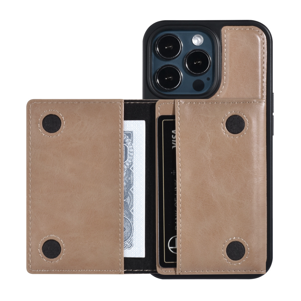 UNIQ Accessory UNIQ Accessory iPhone 13 Pro Backcover hoesje - met afneembare Pasjeshouder - Rose Gold, foto 4 van 5