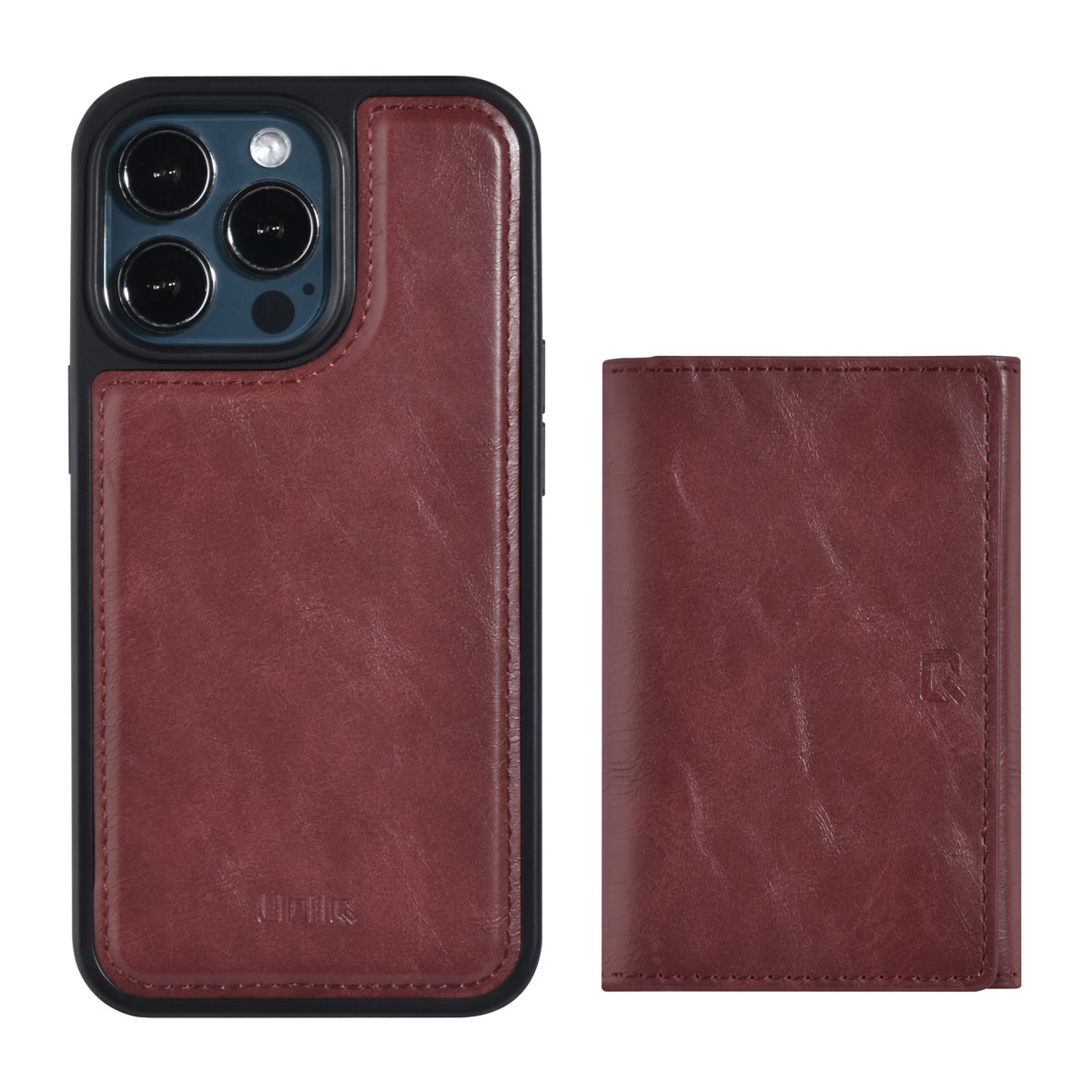 UNIQ Accessory UNIQ Accessory iPhone 13 Pro Backcover hoesje - met afneembare Pasjeshouder - Rood, foto 3 van 5