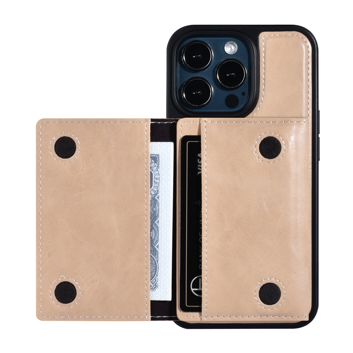 UNIQ Accessory UNIQ Accessory iPhone 13 Pro Backcover hoesje - met afneembare Pasjeshouder - Goud, foto 3 van 5
