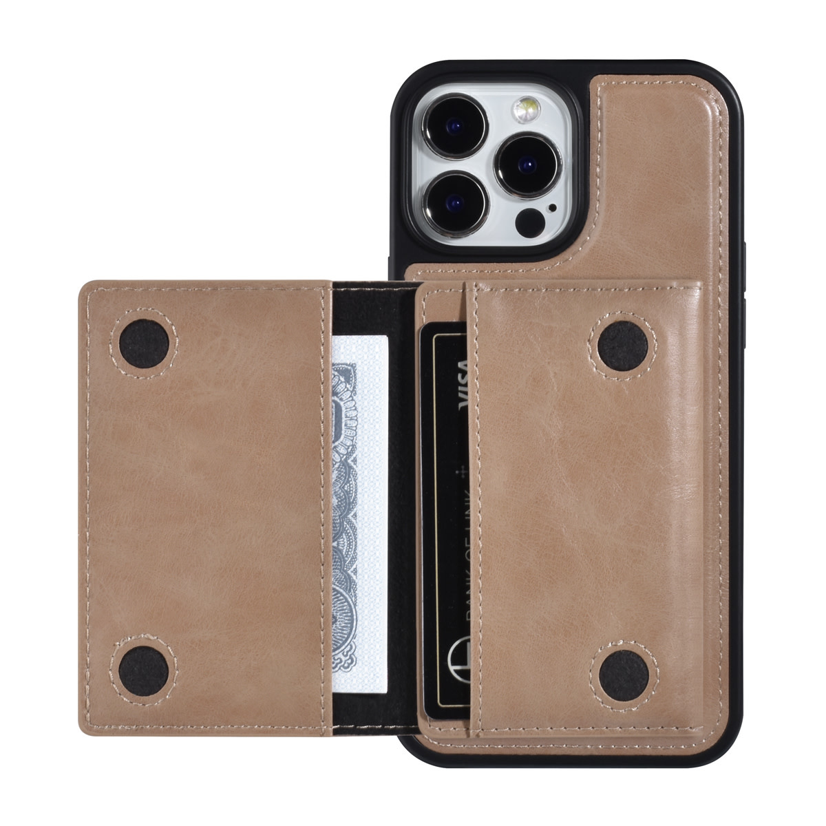 UNIQ Accessory UNIQ Accessory iPhone 13 Pro Max Backcover hoesje - met afneembare Pasjeshouder - Rose Gold, foto 3 van 5