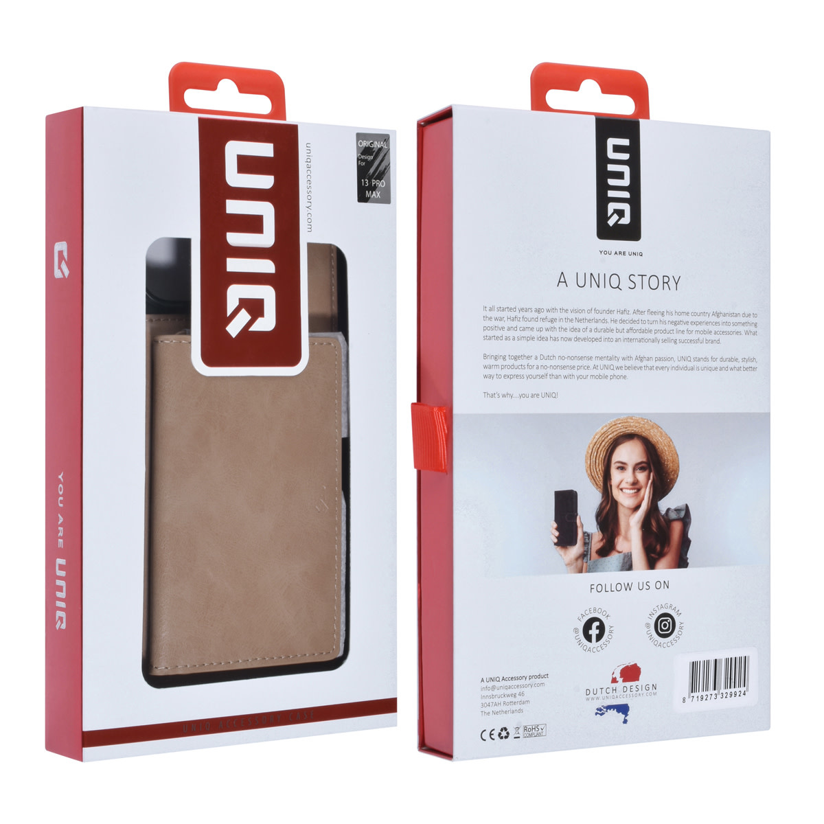 UNIQ Accessory UNIQ Accessory iPhone 13 Pro Max Backcover hoesje - met afneembare Pasjeshouder - Rose Gold, foto 5 van 5