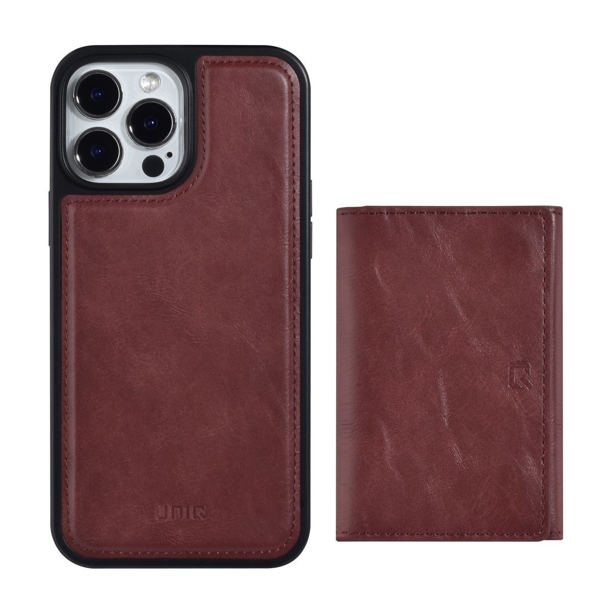 UNIQ Accessory UNIQ Accessory iPhone 13 Pro Max Backcover hoesje - met afneembare Pasjeshouder - Rood, foto 3 van 5