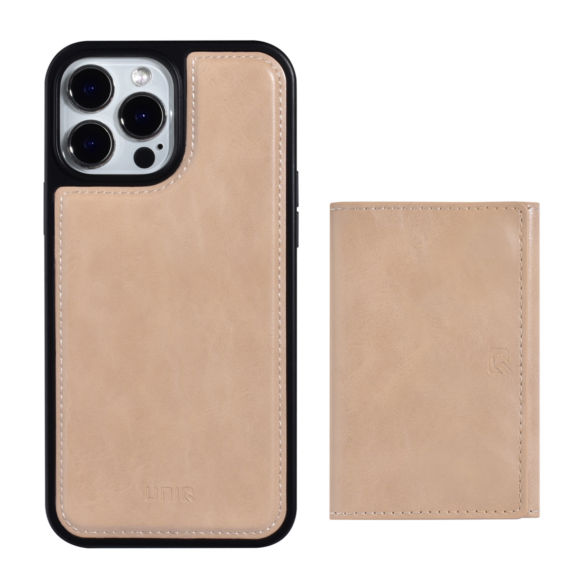 UNIQ Accessory UNIQ Accessory iPhone 13 Pro Max Backcover hoesje - met afneembare Pasjeshouder - Goud, foto 3 van 5