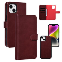 UNIQ Accessory iPhone 14 & 15 Plus 2 in 1 Booktype en Backcover Pasjeshouder - Rood