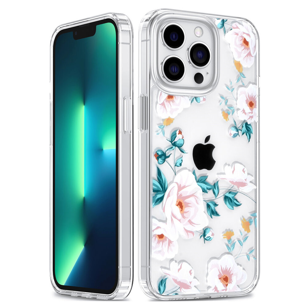 UNIQ Accessory UNIQ Accessory iPhone 13 Pro Case - Transparent - Floral Print 2 UNIQ Accessory UNIQ Accessory iPhone 13 Pro Case - Transparent - Floral Print 2