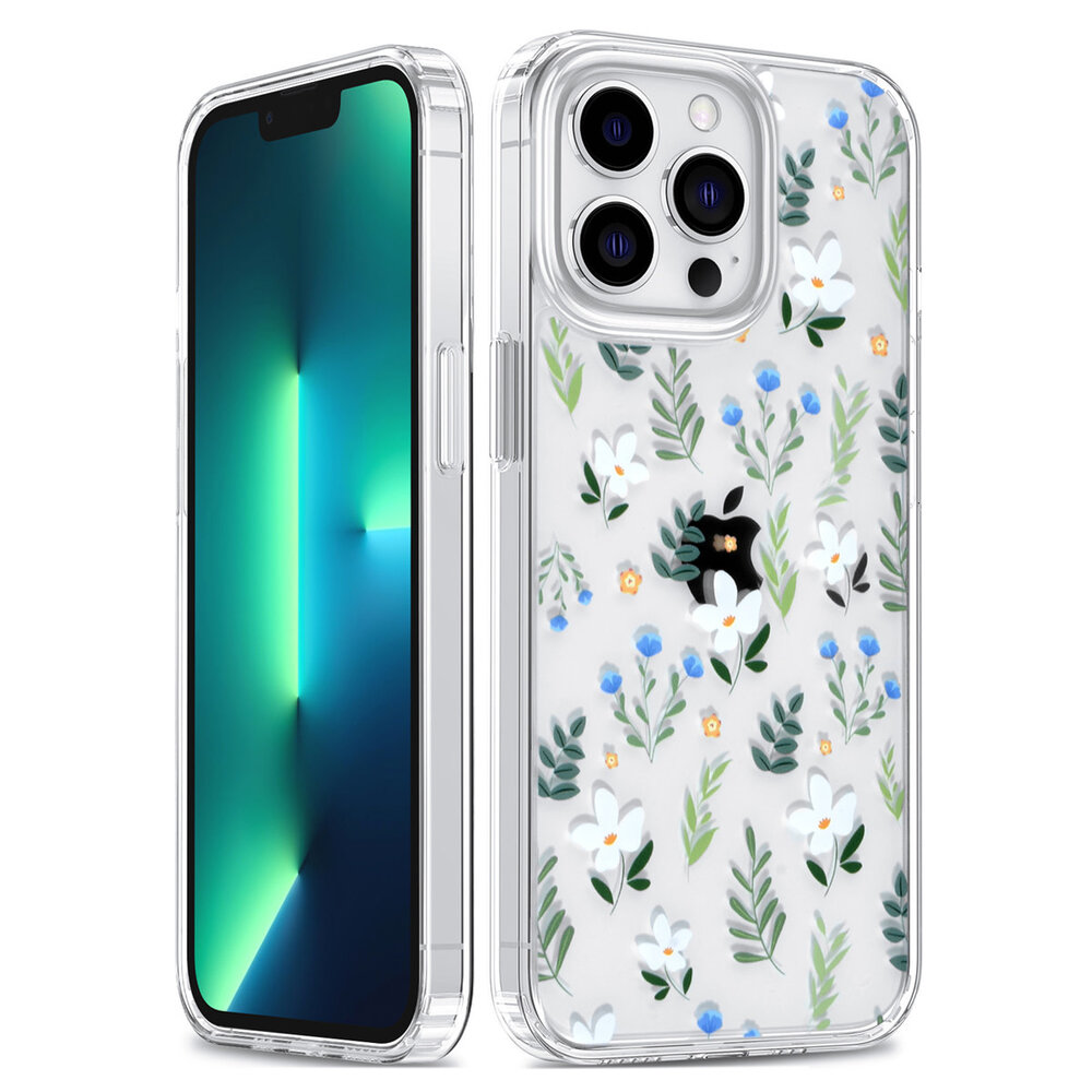 UNIQ Accessory UNIQ Accessory Étui iPhone 13 Pro - Transparent - Floral Print 3 UNIQ Accessory UNIQ Accessory Étui iPhone 13 Pro - Transparent - Floral Print 3