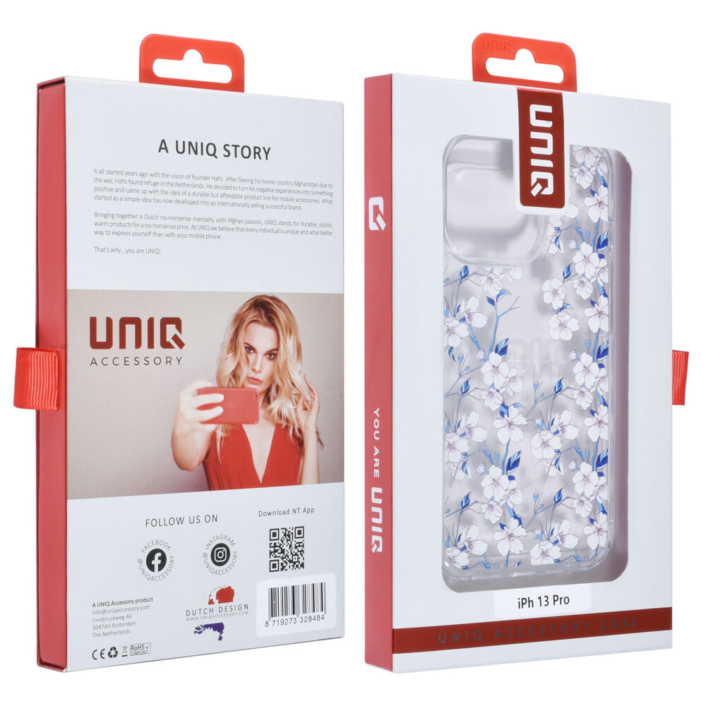 UNIQ Accessory UNIQ Accessory iPhone 13 Pro Case - Transparent - Floral Print 4 UNIQ Accessory UNIQ Accessory iPhone 13 Pro Case - Transparent - Floral Print 4