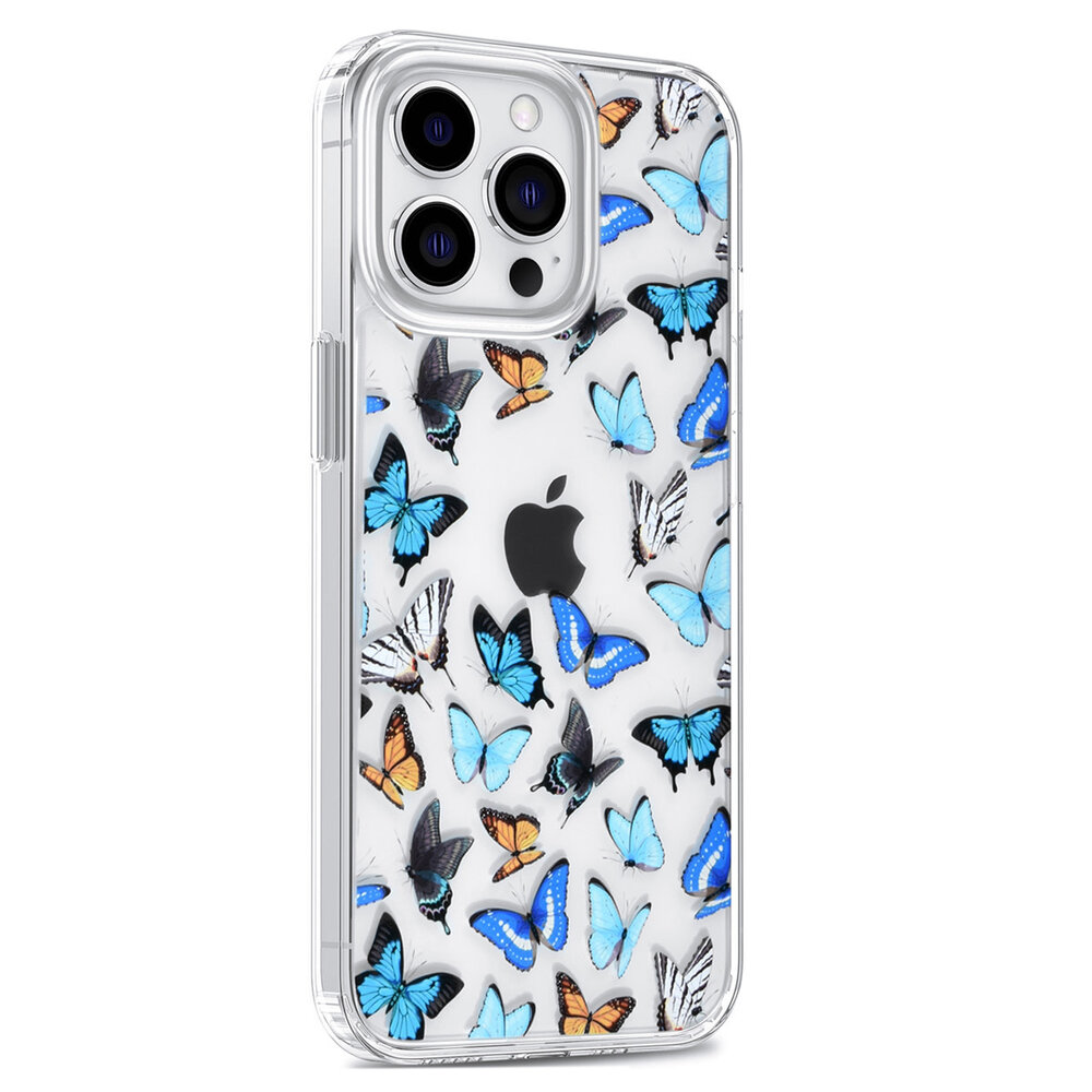 UNIQ Accessory UNIQ Accessory iPhone 13 Pro Backcover hoesje - Transparant - Floral Print 5 UNIQ Accessory UNIQ Accessory iPhone 13 Pro Backcover hoesje - Transparant - Floral Print 5