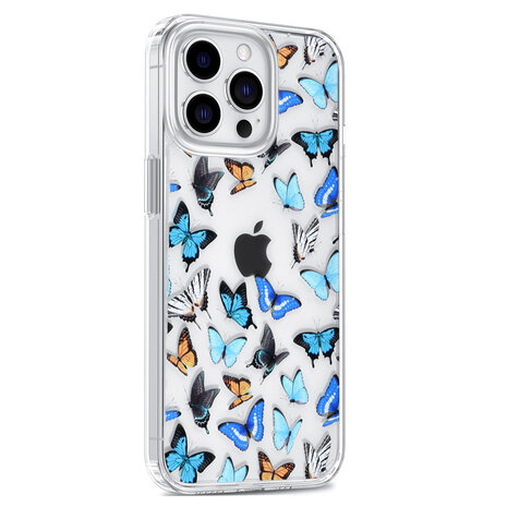 UNIQ Accessory UNIQ Accessory iPhone 13 Pro Backcover hoesje - Transparant - Floral Print 5 UNIQ Accessory UNIQ Accessory iPhone 13 Pro Backcover hoesje - Transparant - Floral Print 5
