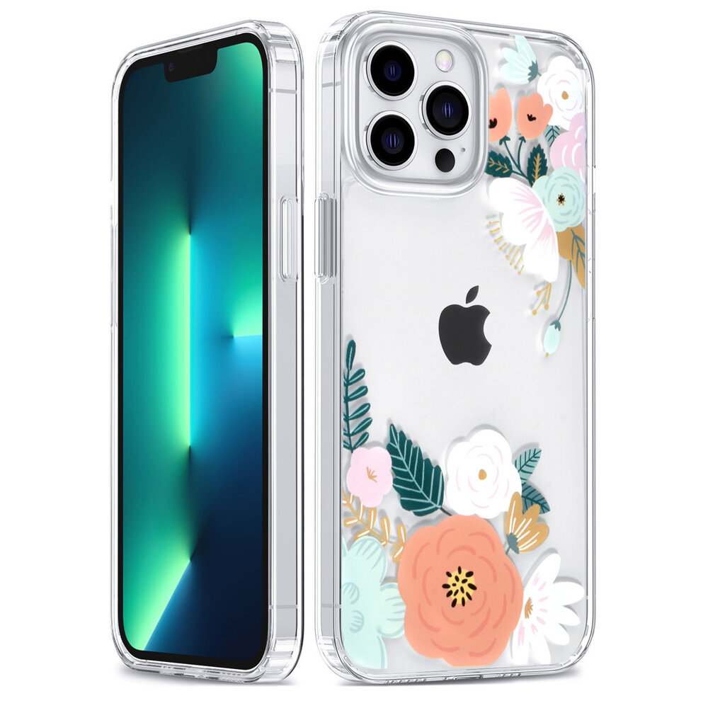 UNIQ Accessory UNIQ Accessory iPhone 13 Pro Max Case - Transparent - Floral Print 1 UNIQ Accessory UNIQ Accessory iPhone 13 Pro Max Case - Transparent - Floral Print 1
