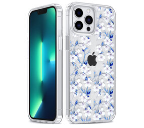 UNIQ Accessory UNIQ Accessory iPhone 13 Pro Max Backcover hoesje - Transparant - Floral Print 4 UNIQ Accessory UNIQ Accessory iPhone 13 Pro Max Backcover hoesje - Transparant - Floral Print 4