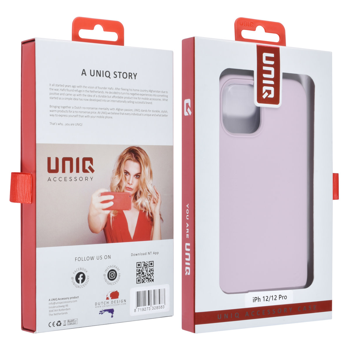 UNIQ Accessory UNIQ Accessory iPhone 12 - 12 Pro Premium Backcover hoesje - Lila, foto 4 van 4