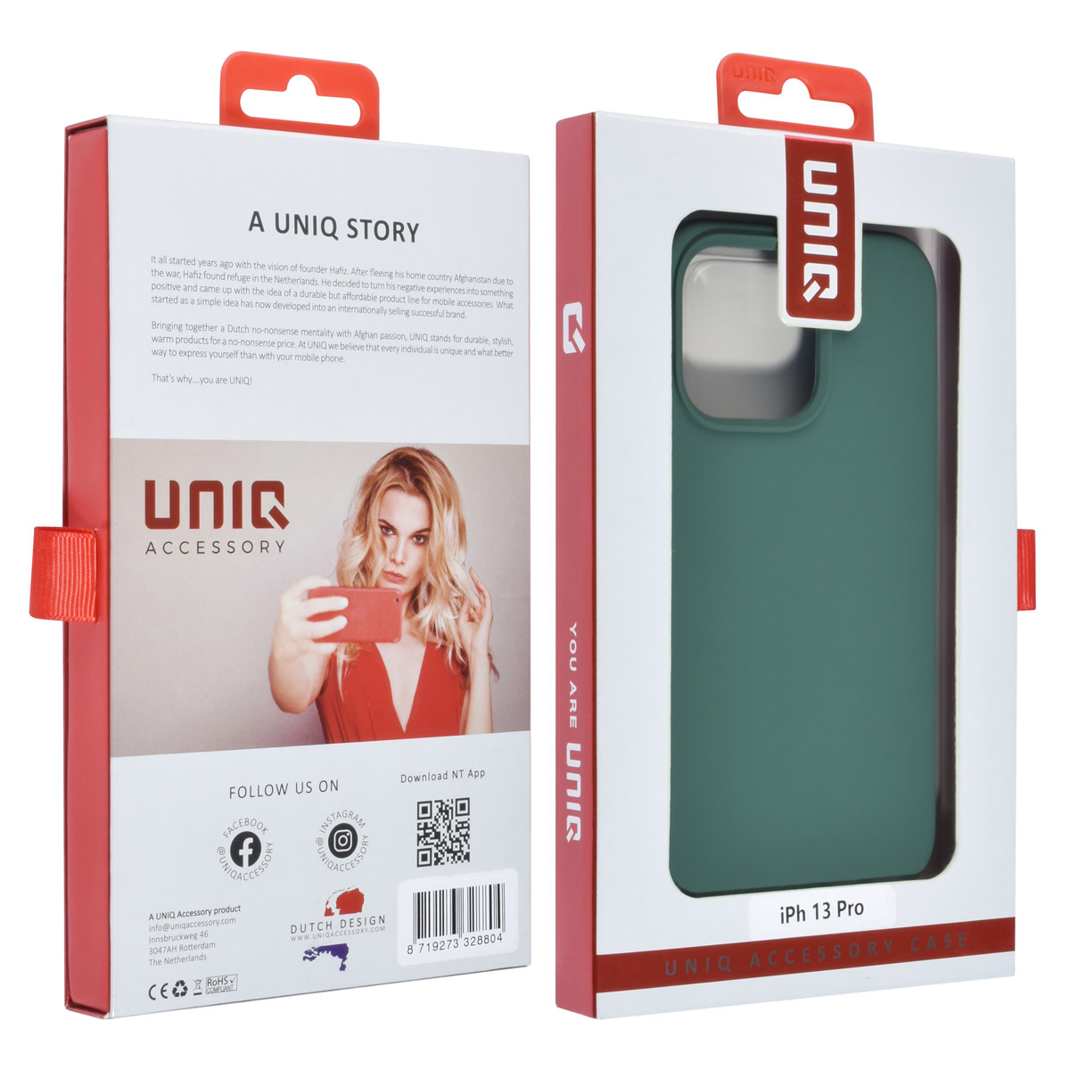 UNIQ Accessory UNIQ Accessory iPhone 13 Pro Premium Backcover hoesje - Groen, foto 4 van 4