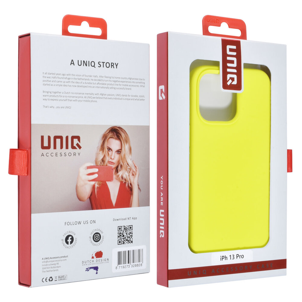 UNIQ Accessory UNIQ Accessory Coque arrière premium pour iPhone 13 Pro - Jaune UNIQ Accessory UNIQ Accessory Coque arrière premium pour iPhone 13 Pro - Jaune