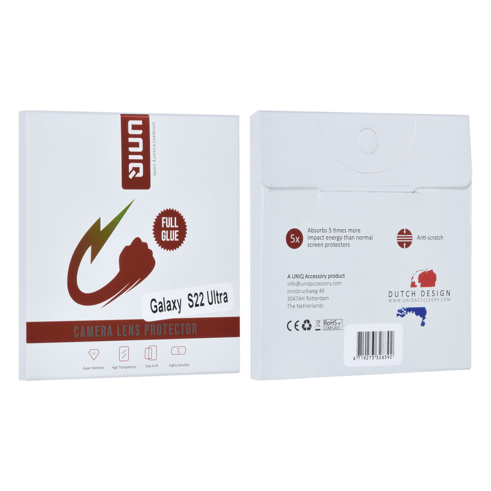 UNIQ Accessory UNIQ Accessory Samsung Galaxy S22 Ultra Lens Protector - Transparant UNIQ Accessory UNIQ Accessory Samsung Galaxy S22 Ultra Lens Protector - Transparant