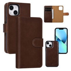 UNIQ Accessory iPhone 13 Mini 2 in 1 Book type and back cover card holder - Brown