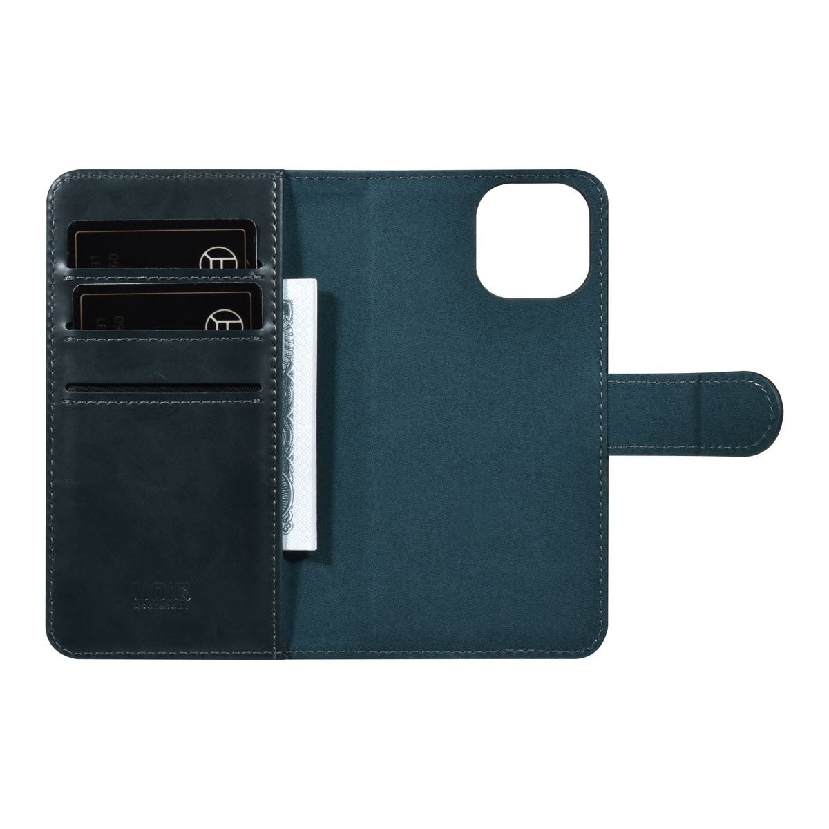 UNIQ Accessory UNIQ Accessory iPhone 13 Mini 2 in 1 Booktype en Backcover Pasjeshouder - Blauw, foto 5 van 6