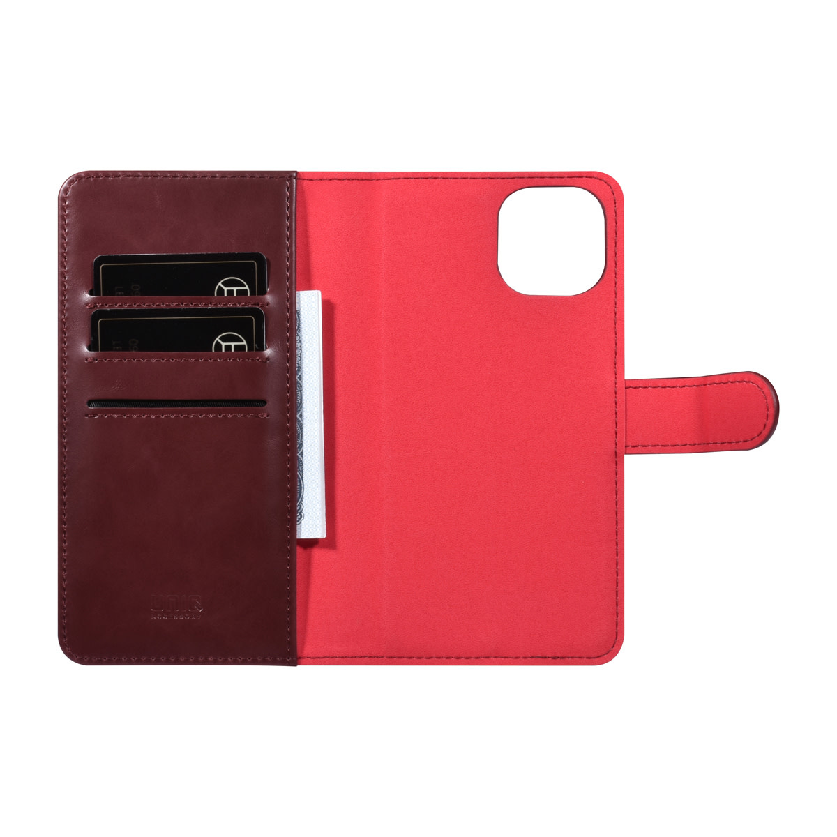 UNIQ Accessory UNIQ Accessory iPhone 13 & 14 2 in 1 Booktype en Backcover Pasjeshouder - Rood, foto 4 van 6
