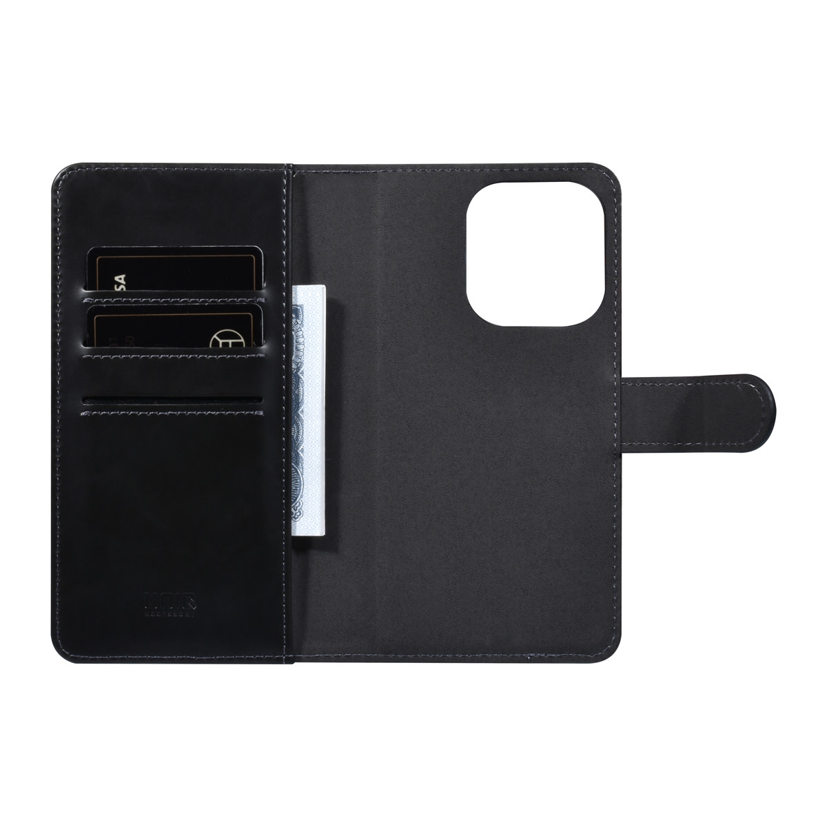UNIQ Accessory UNIQ Accessory iPhone 13 Pro 2 in 1 Booktype en Backcover Pasjeshouder - Zwart, foto 4 van 6