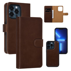 UNIQ Accessory iPhone 13 Pro 2 in 1 Book type and back cover card holder - Brown