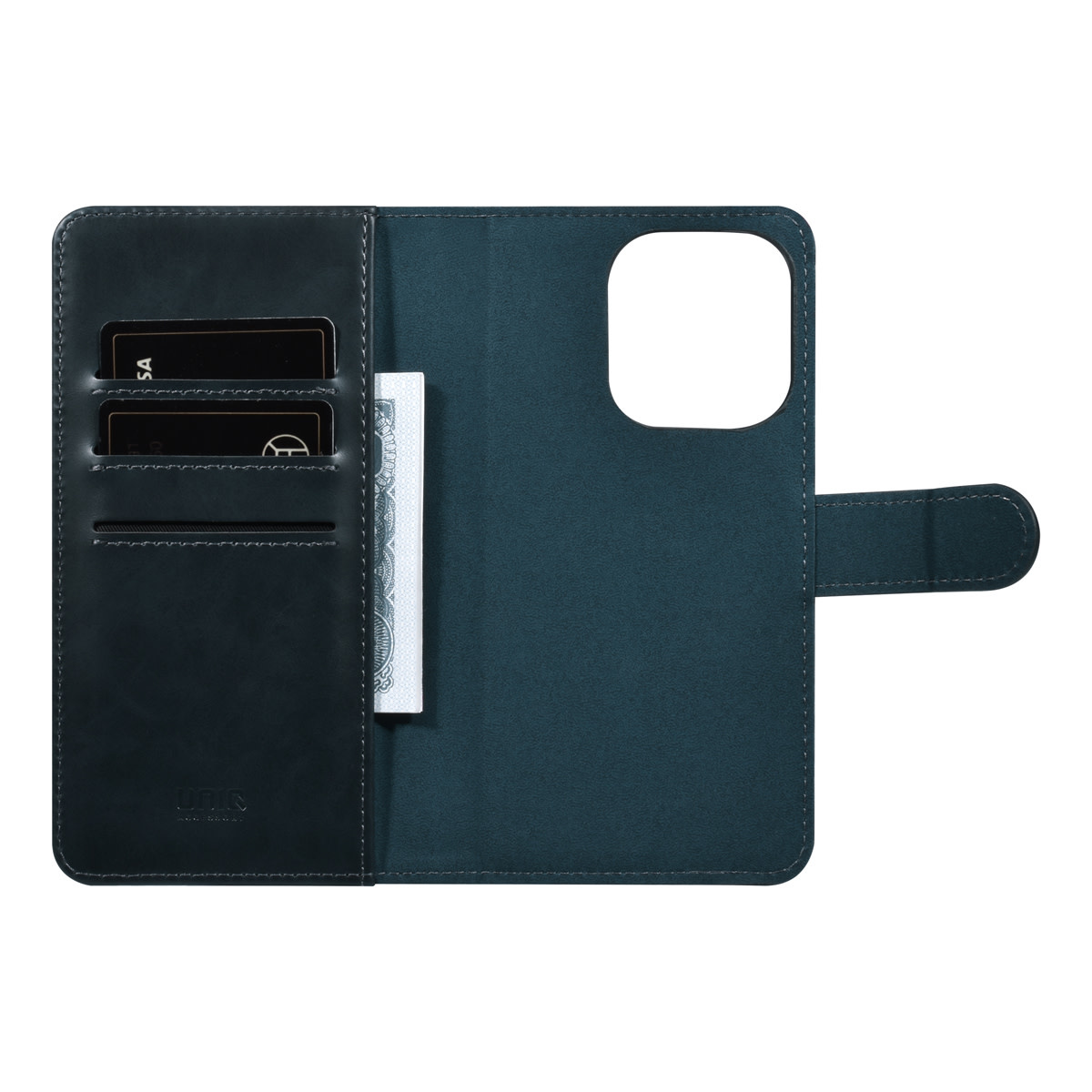 UNIQ Accessory UNIQ Accessory iPhone 13 Pro 2 in 1 Booktype en Backcover Pasjeshouder - Blauw, foto 5 van 6