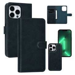 UNIQ Accessory iPhone 13 Pro Max 2 in 1 Booktype en Backcover Pasjeshouder - Blauw