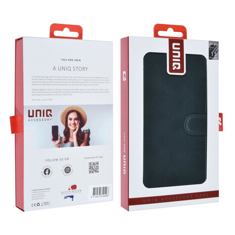 UNIQ Accessory UNIQ Accessory iPhone 13 Pro Max 2 in 1 Kartenhalter in Buchform und Rückseite - Blau UNIQ Accessory UNIQ Accessory iPhone 13 Pro Max 2 in 1 Kartenhalter in Buchform und Rückseite - Blau
