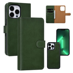 UNIQ Accessory iPhone 13 Pro Max 2 in 1 Kartenhalter in Buchform und Rückseite - Grün
