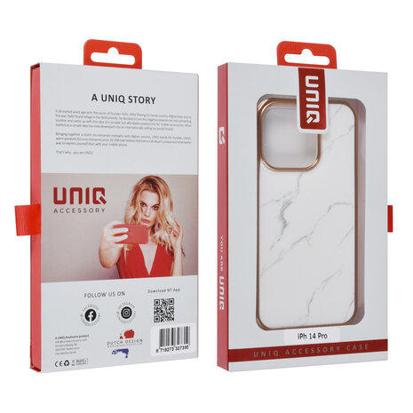 UNIQ Accessory UNIQ Accessory Étui iPhone 14 Pro - Marble UNIQ Accessory UNIQ Accessory Étui iPhone 14 Pro - Marble