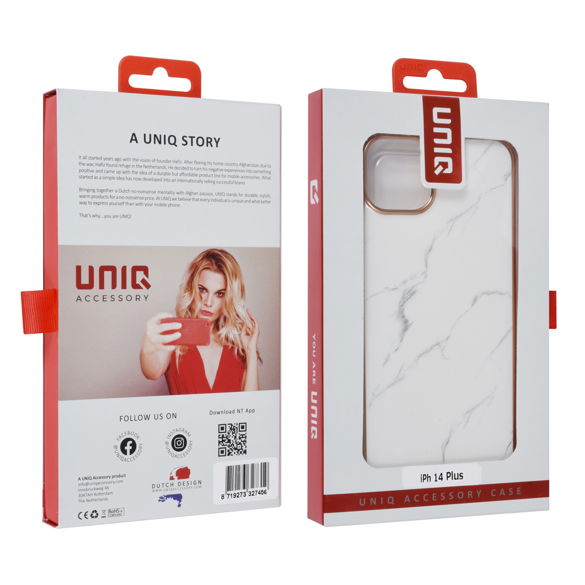 UNIQ Accessory UNIQ Accessory iPhone 14 & 15 Plus TPU Backcover - Marble, foto 4 van 4