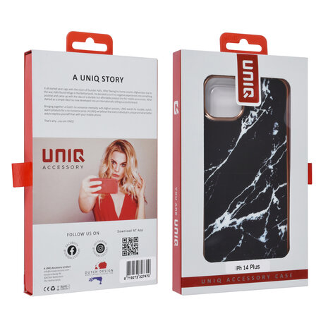 UNIQ Accessory UNIQ Accessory iPhone 14 & 15 Plus TPU Backcover - Marble Black UNIQ Accessory UNIQ Accessory iPhone 14 & 15 Plus TPU Backcover - Marble Black
