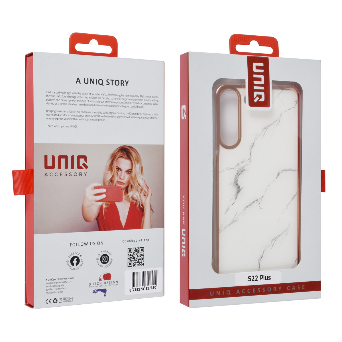 UNIQ Accessory UNIQ Accessory Galaxy S22 Plus TPU Backcover - Marble, foto 4 van 4
